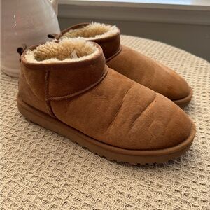 UGG Tan Suede Boots with Plush Lining